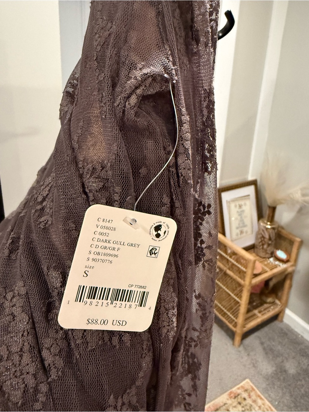 Free People Sheer Lace Long Sleeve Maxi Dress in Brown - Picture 3 of 3
